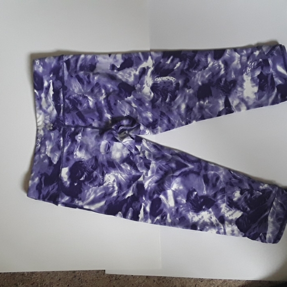 Tuff Athletic crop pant, Size: S, purple and white - Picture 7 of 10